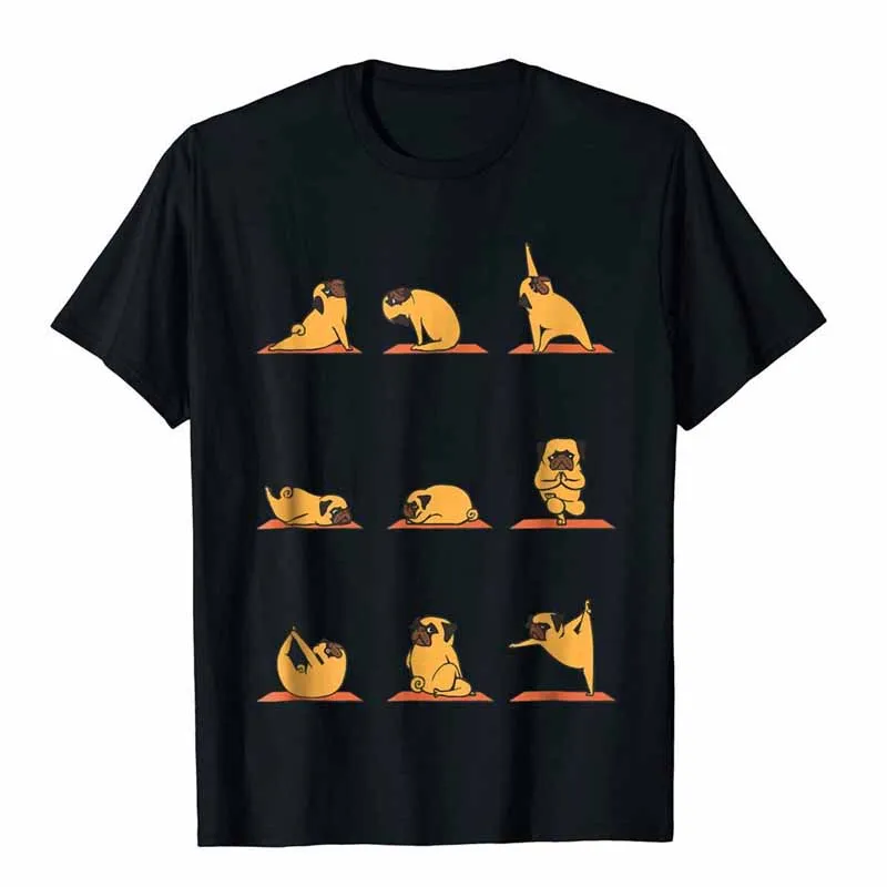 Shirt.Woot Pug Yoga T-Shirt Cotton Tops Shirts Party Coupons Hip Hop Top T-Shirts Kawaii Men Clothing Streetwear