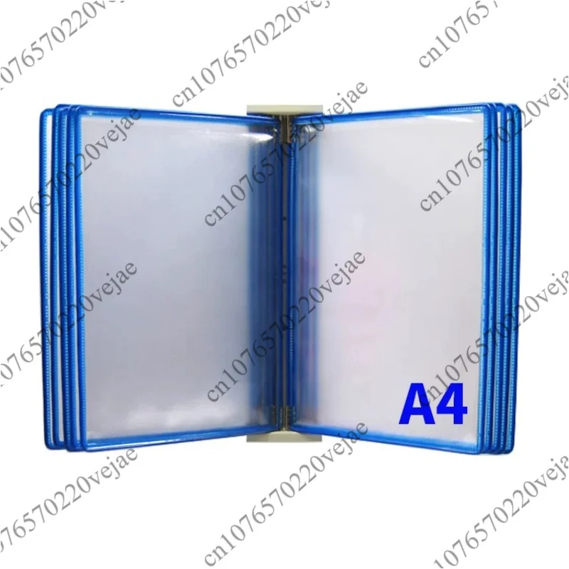 10 Page Flipping Folder A4 Wall Mounted Standard Operation Manual Data Display Rack PVC+metal Frame Material