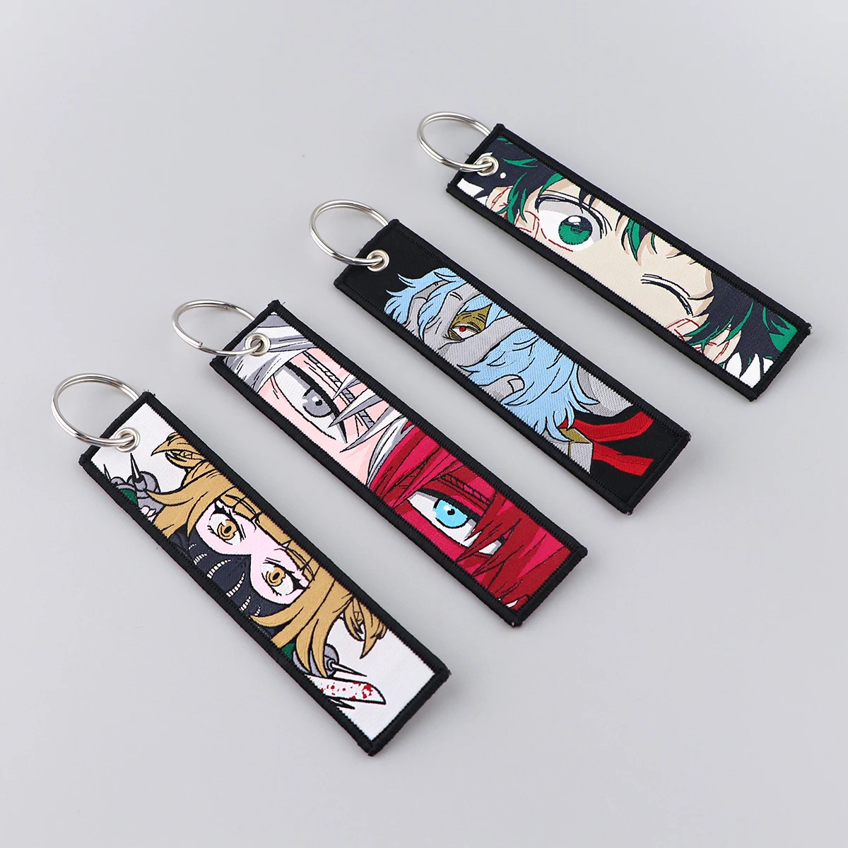 Novelty Keychain Anime Keychains for Motorcycles and Cars Key Tag New Embroidery Key Fob