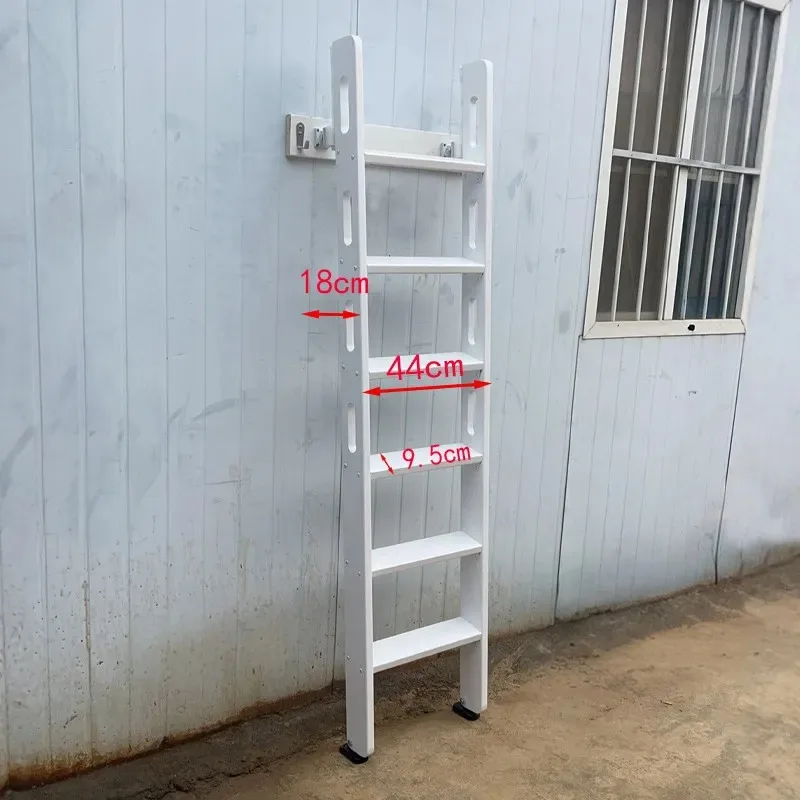 

【2026】White Vertical Storage Solid Wood Ladder Climbing Attic Ladder Up And Down Bed Ladder Invisible Wall Retractable Solid Woo