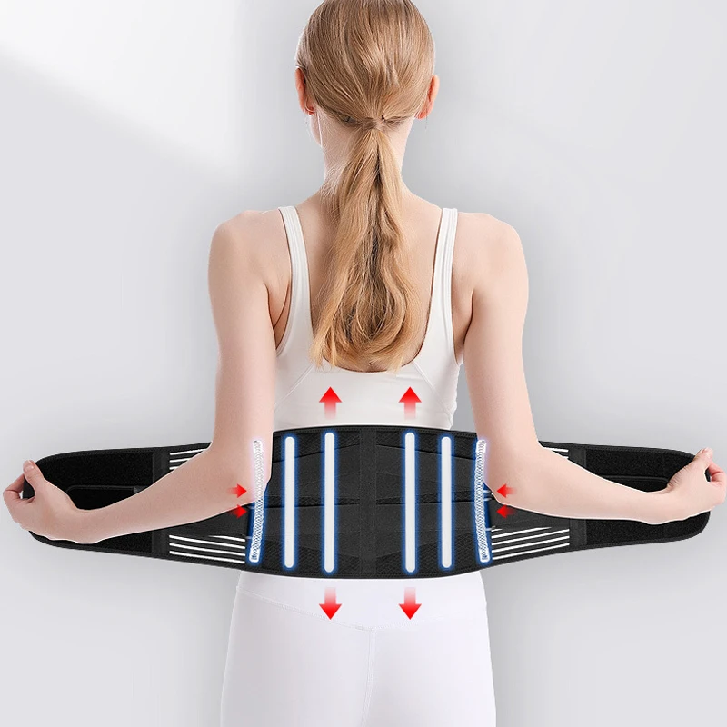 Double Pull Back Lumbar Support Belt Waist Orthopedic Brace Men Women Corset Spine Decompression Waist Trainer Pain Relief