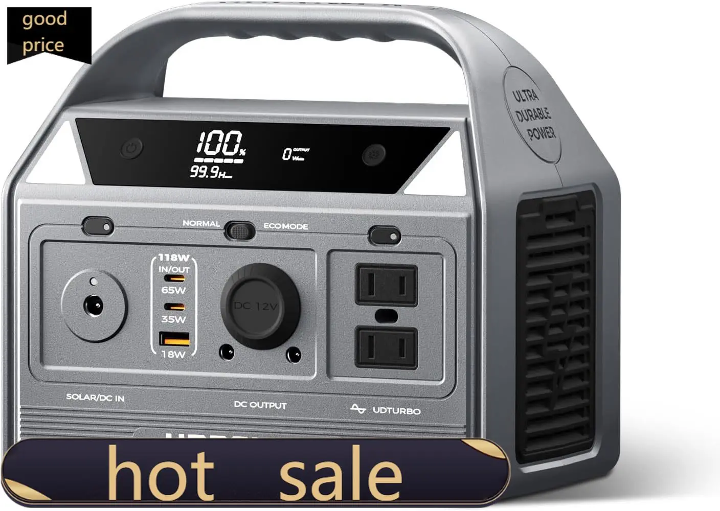 

C400 256Wh Portable Power Station 400W 800W Surge Pure Sine Wave AC Outlet PD3 0 USB C Solar Generator for Camping Emergencies