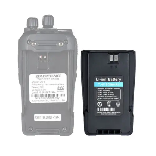 

2pcs Original BL-B 7.4V 2000mAh Li-ion Battery for Radio Walkie Talkie BaoFeng UV-6