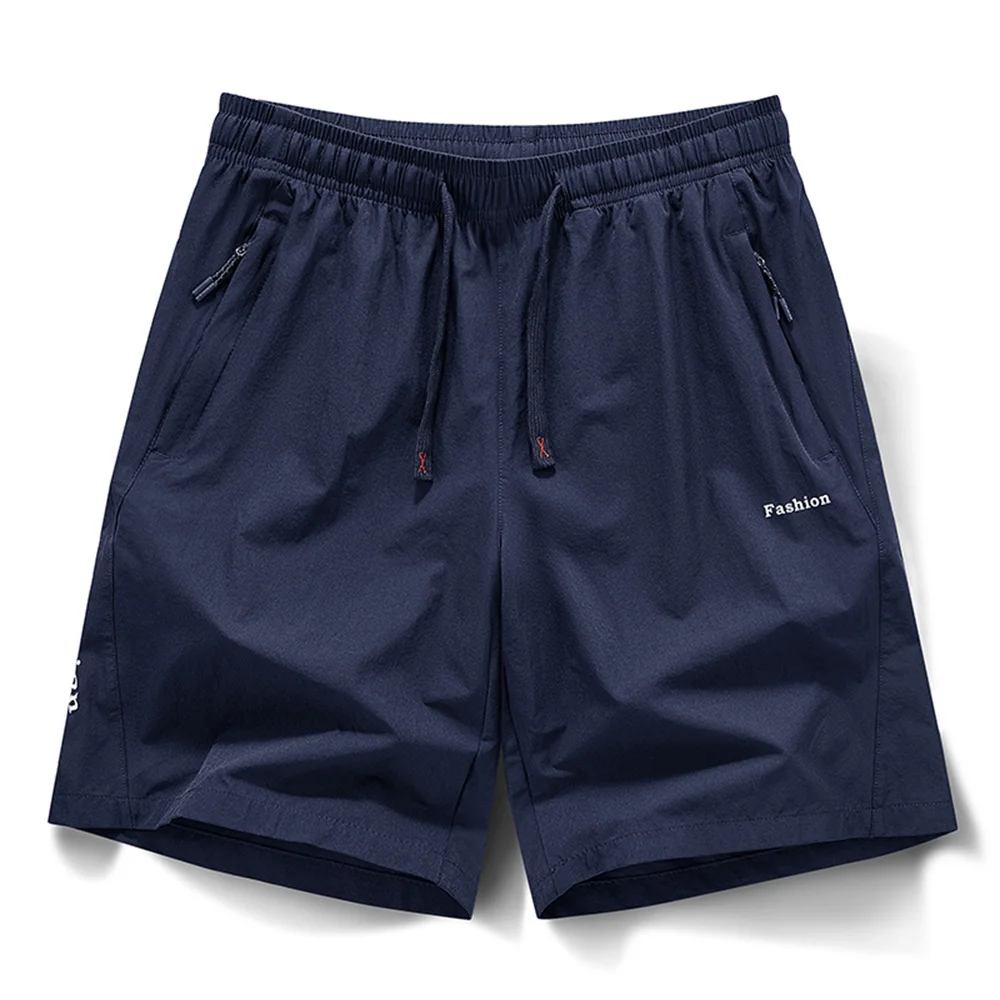 

Outdoor Fitness Compression Shorts Men's Breathable Quick-Dry Casual Shorts Night-time Reflective Letter Design Plus Size Shorts