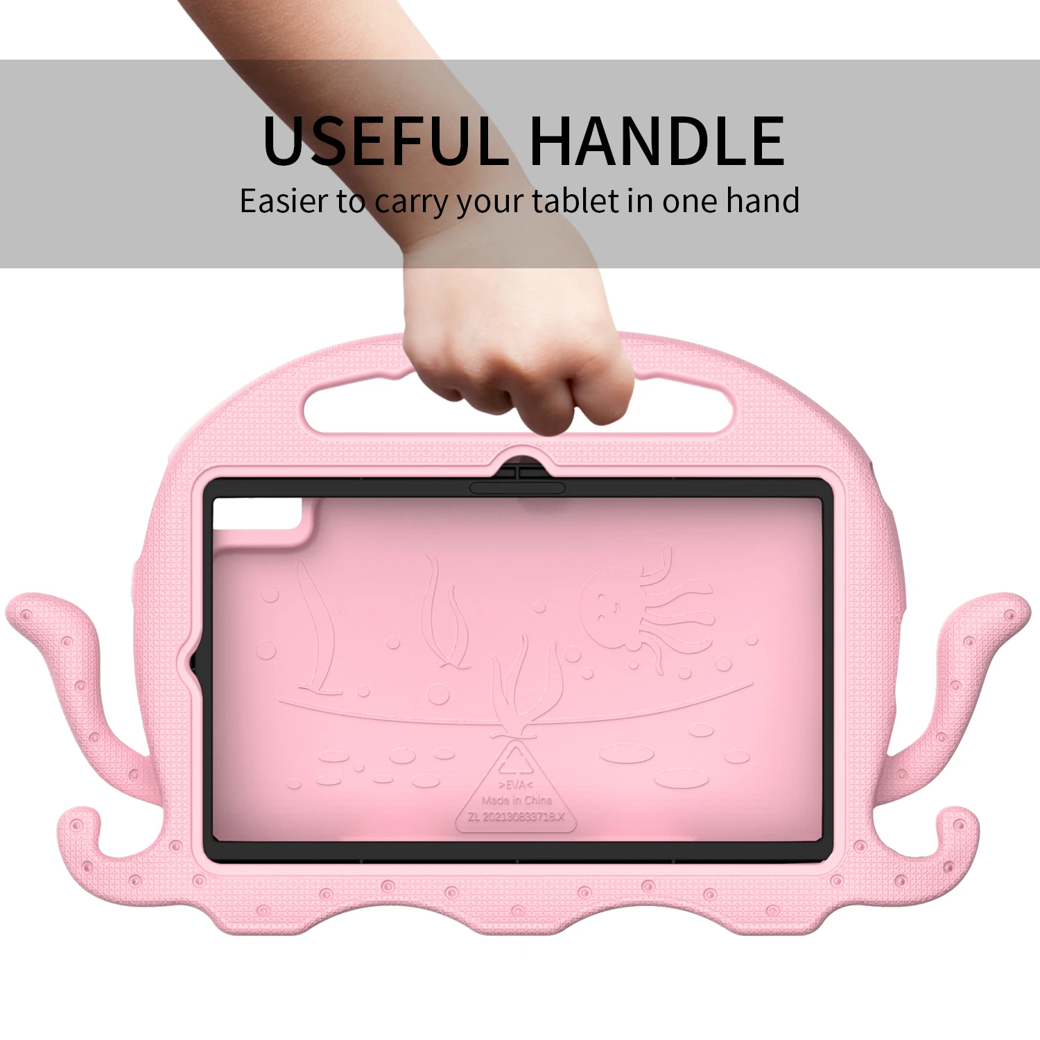 Case for Redmi Pad SE 11 Pad5 6 Hand-Held Full Body Children Non-Toxic Safe EVA Octopus Cartoon Case for Kids Tablet Cover