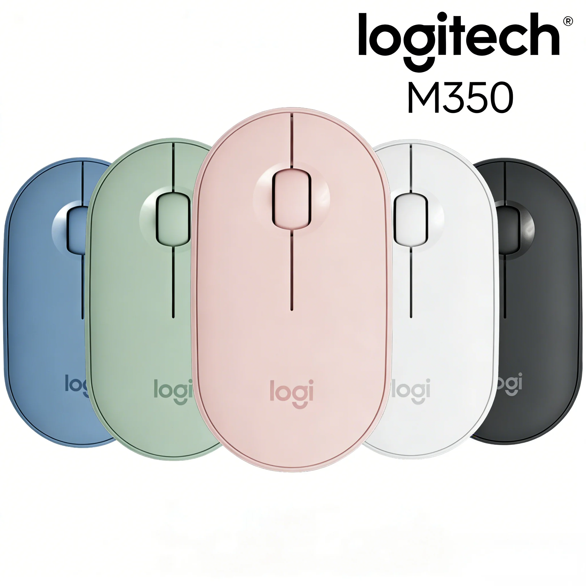 

Беспроводная мышь Logitech POP/Pebble M350 с двумя режимами подключения (Bluetooth и 2.4G), бесшумная, для использования в библиотеке