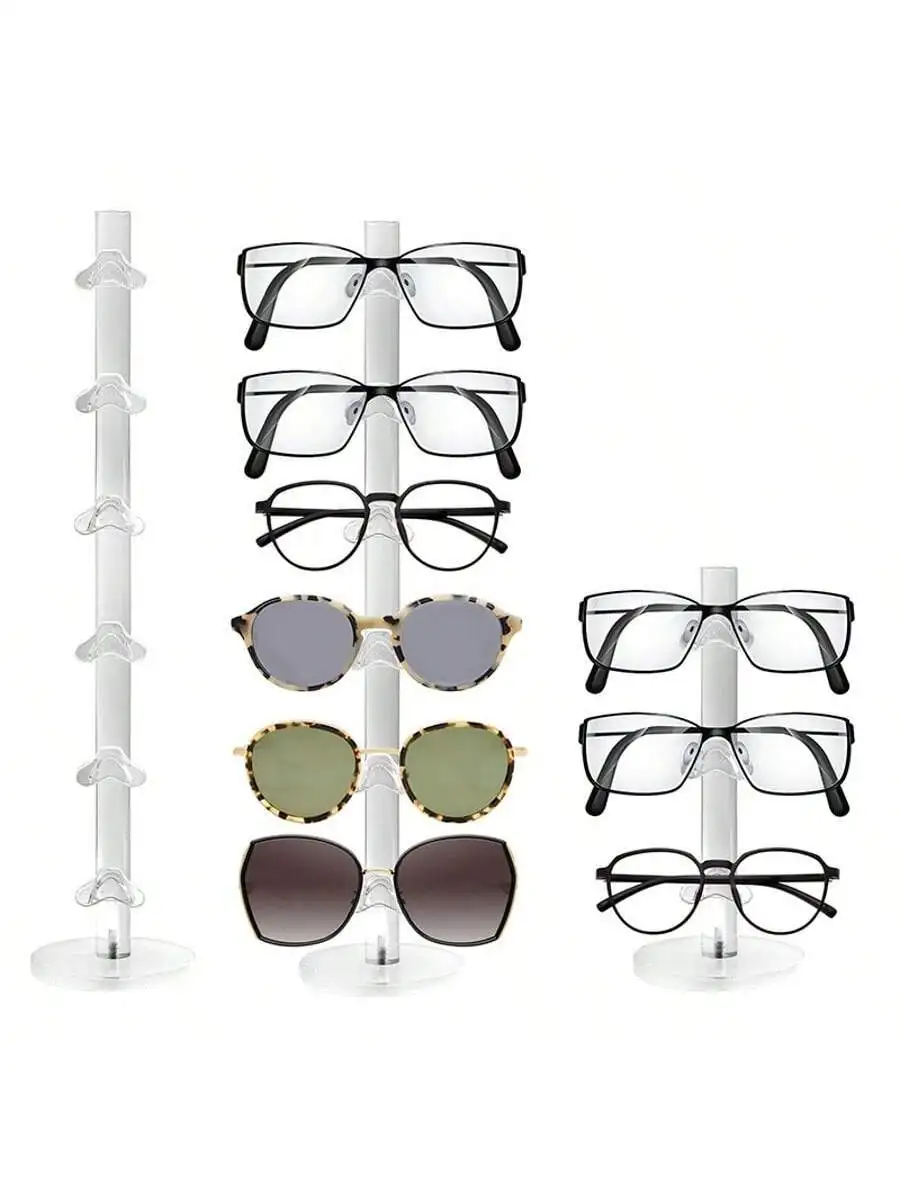 Popular Acrylic Sunglasses Display Stand, Eyewear Rack Organizer,Optical Shop Showcase Prop,Countertop Glasses Holder for Retail