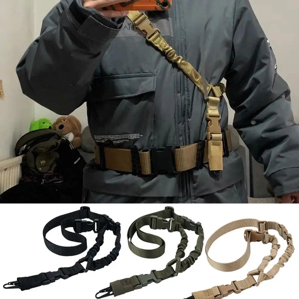Harnais tactique Simple pour l'extérieur, sangle d'épaule multifonctionnelle, corde de sécurité diagonale, ceinture tactique de Camouflage unisexe