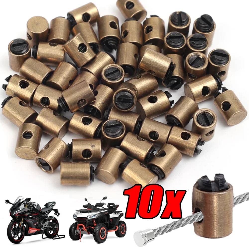 AliExpress 5/10Pcs Motorcycle Throttle Cable Core Brake Bolt Pin Gold Color Motocross Beach Bike Throttle Pull Cable Brake Stop Bolt Pin