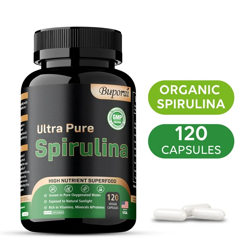 Ultra Pure Spirulina - Boosts Immunity, Promotes Healthy Aging, Provides Cellular Energy, and Maintains Cholesterol Levels