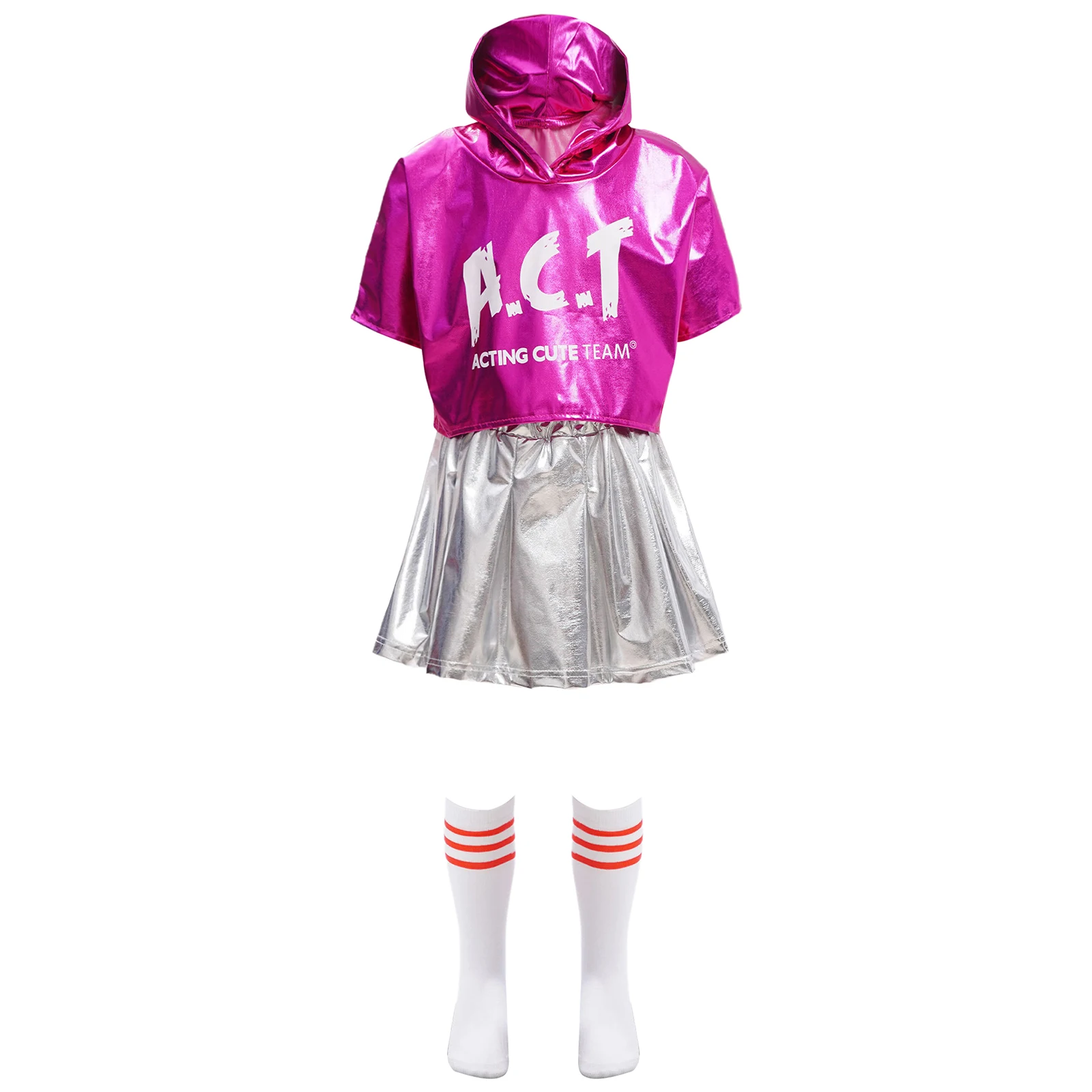 

Kids Girls Boys Cheerleading Dance Outfits Jazz Hip-Hop Street Dance School Show Dance Party Performance Fashion Clothes Suits