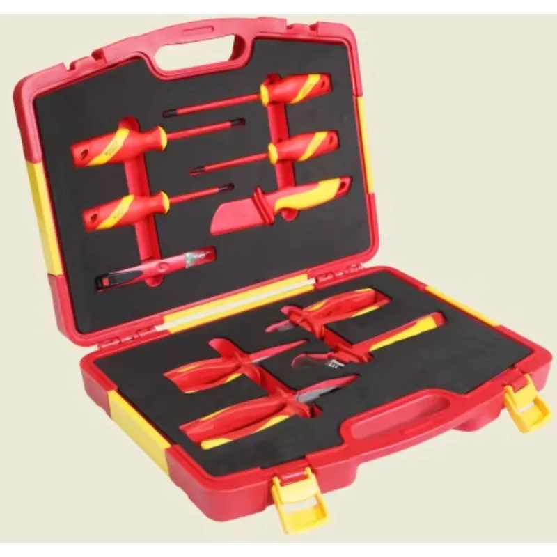 

Insulated 10PCS 1000V High Voltage Electrical Protective Tool Set Special Multi-functional Cr-V Household OEM 4 Screwdriver