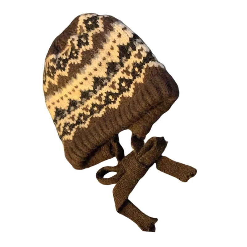 Gorros calavera con cordón a para uso callejero, sombrero grueso sin para adultos y adolescentes, gorro cálido