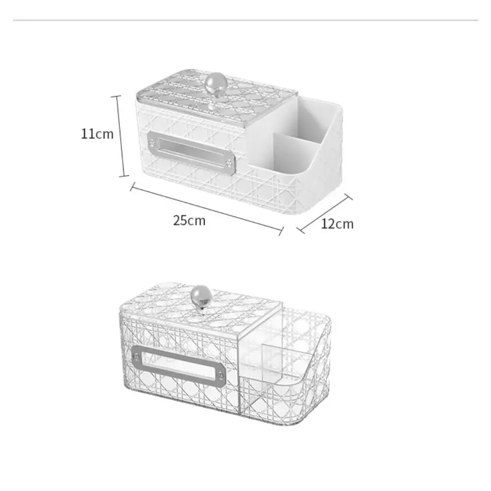 Compartmentalized Tissue Box Cute Exquisite Paper Box Creative Multi-purpose Napkin Storage Box Dinner Table