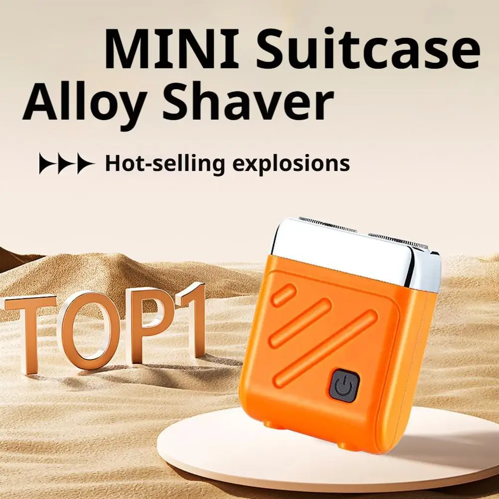 Electric Razor For Men, Portable Mini Rotary Dual Ring Electric Shaver, USB Rechargeable Shavers Razor With Waterproof Wet/Dry