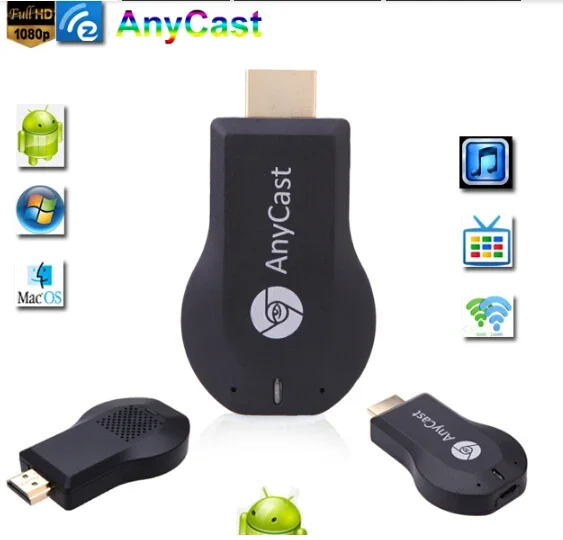 Anycast M2 TV Stick Compatible con HDMI Full HD 1080P Miracast DLNA Airplay WiFi receptor de pantalla Dongle para Windows Android iOS S02