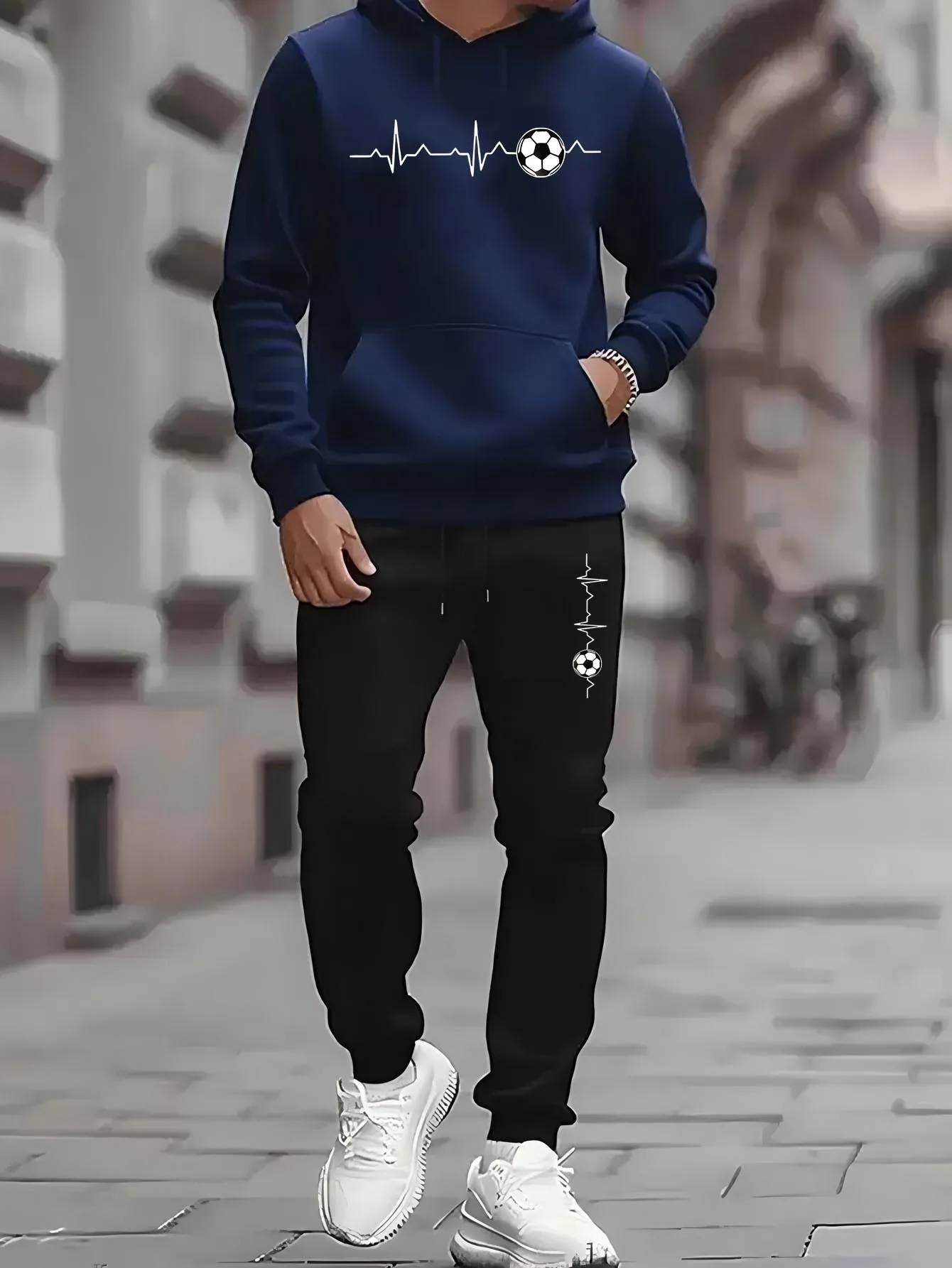 Hot Sale Men's Tracksuit Men Daily Comfortable Single Hooded Sportswear and Sweatpants Man Fashion Sports Suits Jogging Simple