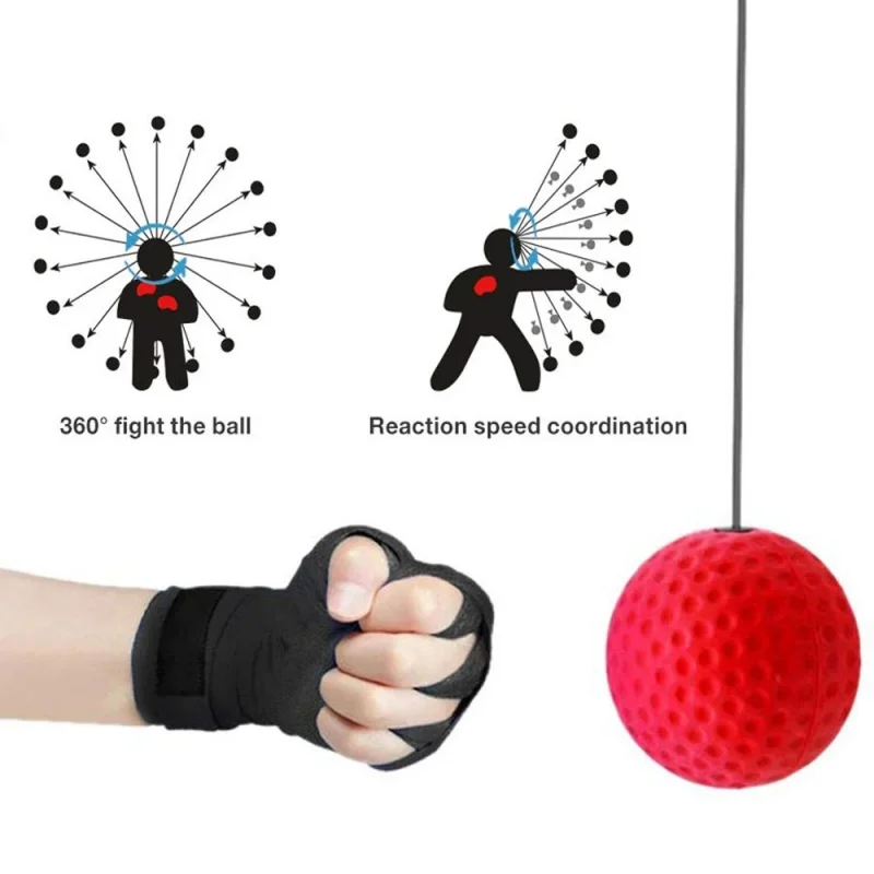 Head Mounted Reflex Speed Training Boxing Reaction Ball Pu Punching Mma Sanda Convenient Boxing Training Ball Fitness Equipment