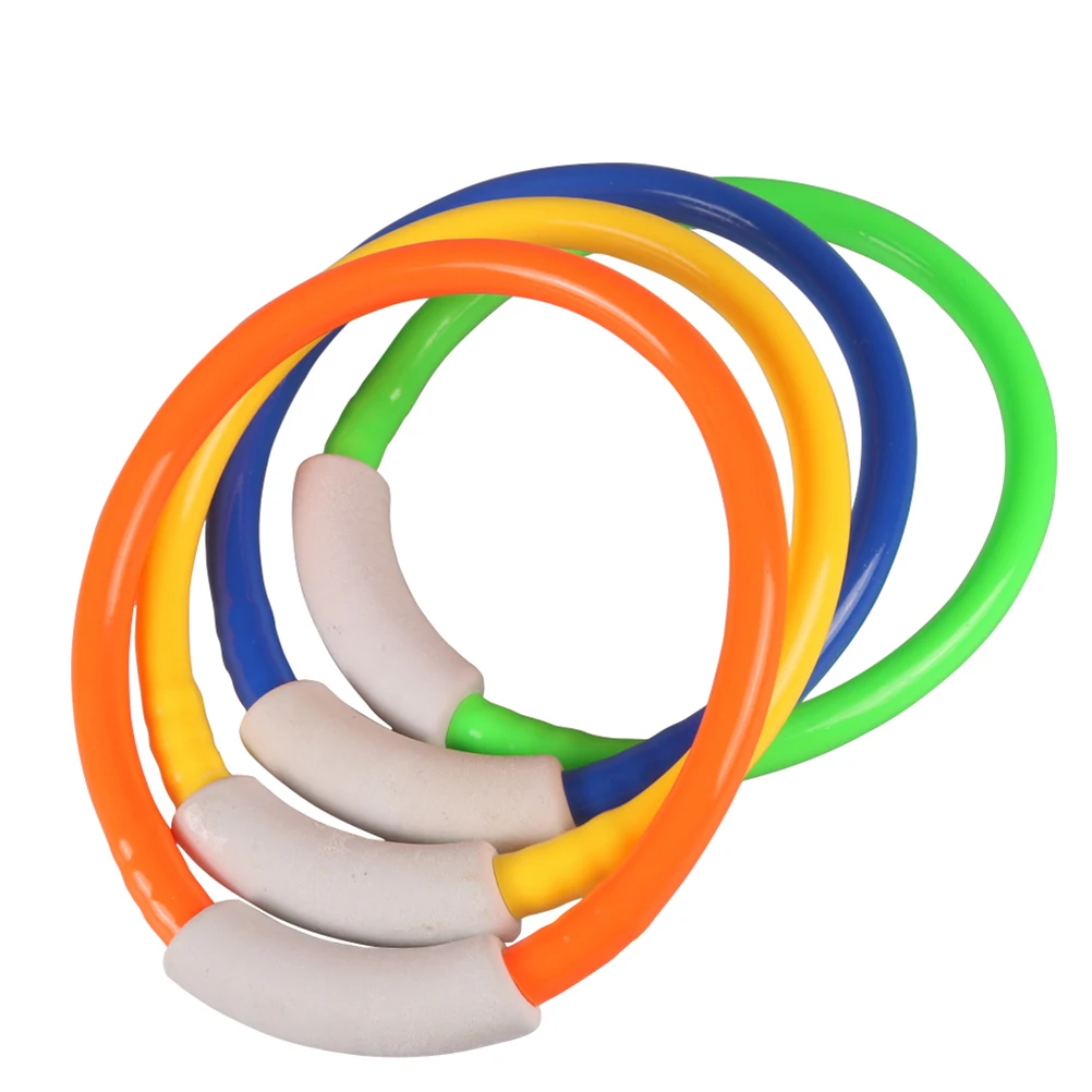 

4 pcs Diving Toy Underwater Grab Training Kids Bright Color Safe Pool Accessories Water Training Diving Rings Sports