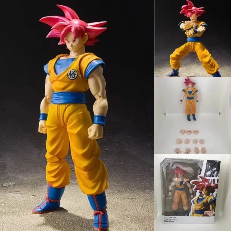 

16cm Cartoon Anime Dragon Ball Z Super Saiyan God Goku Joint Movable Pvc Action Figure Model Toys