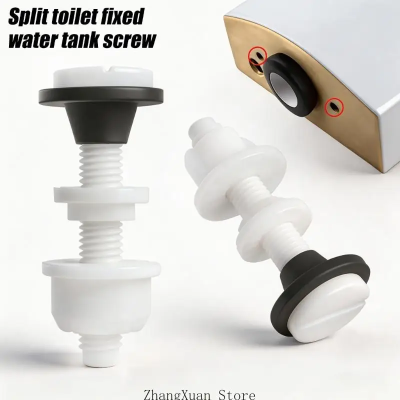 2 Stück Toilettenschüssel-Befestigungsschrauben Schnellaufbau Toiletten-Wassertank-Befestigungsschrauben 3XUF – Detail 9