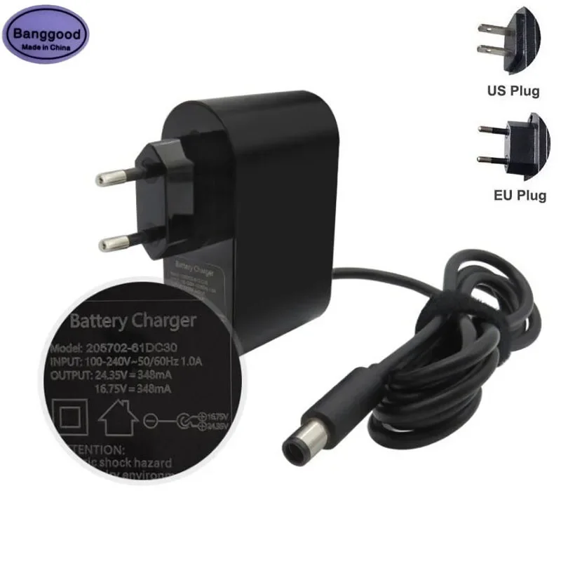 US/EU 24.35V 0.348A AC Charger Adapter for Dyson DC30 DC31 DC34 DC35 DC44 DC45 DC56 Vacuum Cleaner Power Supply Adaptor Charger