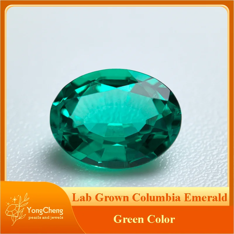 

Lab Grown Columbia Emerald Green Oval Shape Gemstone for Diy Jewelry Pendant Bracelet Making Material Selectable AGL Certificate