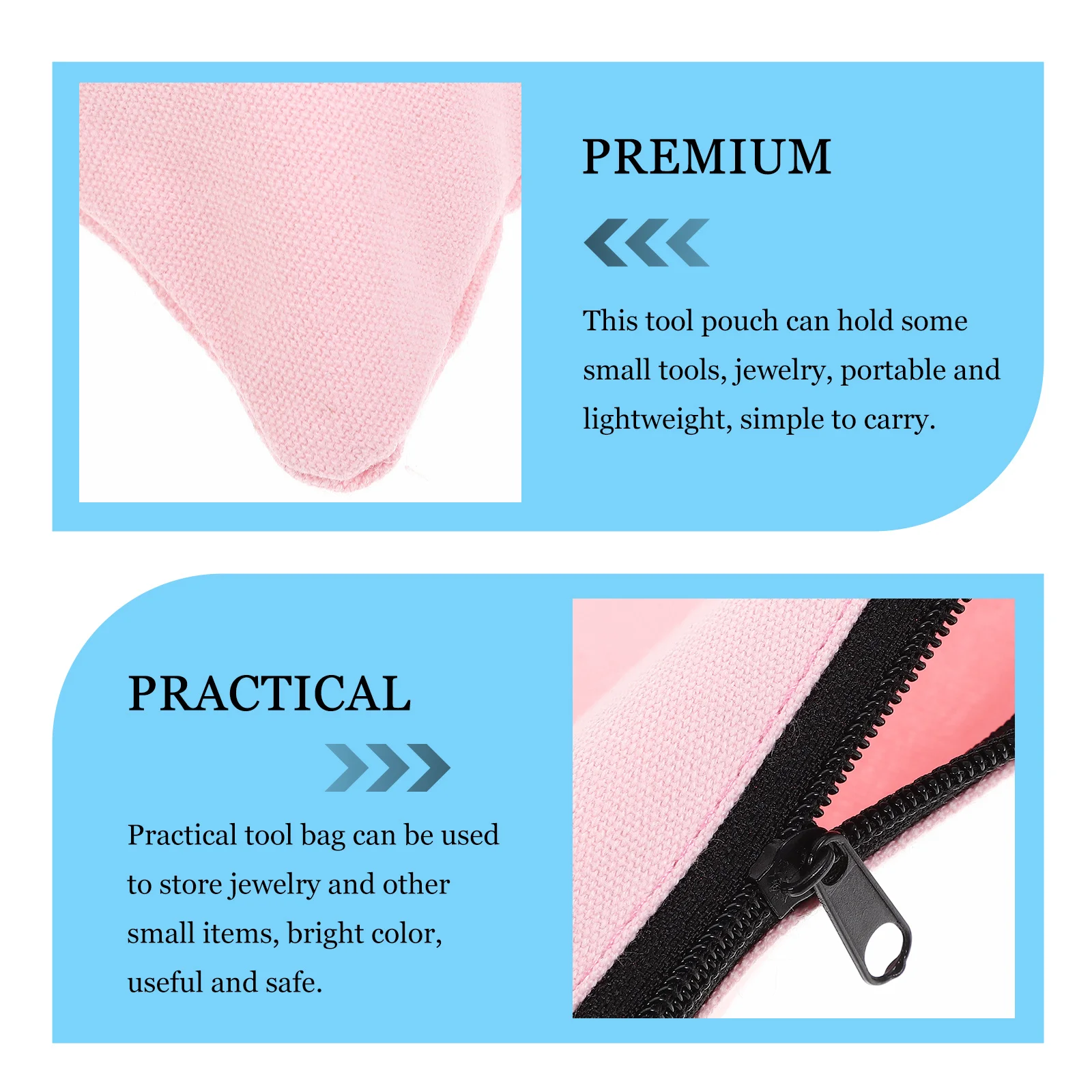 

6Pcs Canvas Tool Bags Portable Zipper Storage Pouches Small Organizer for Jewelry Tools Travel Use Tool Pouch Zipper Storage Bag