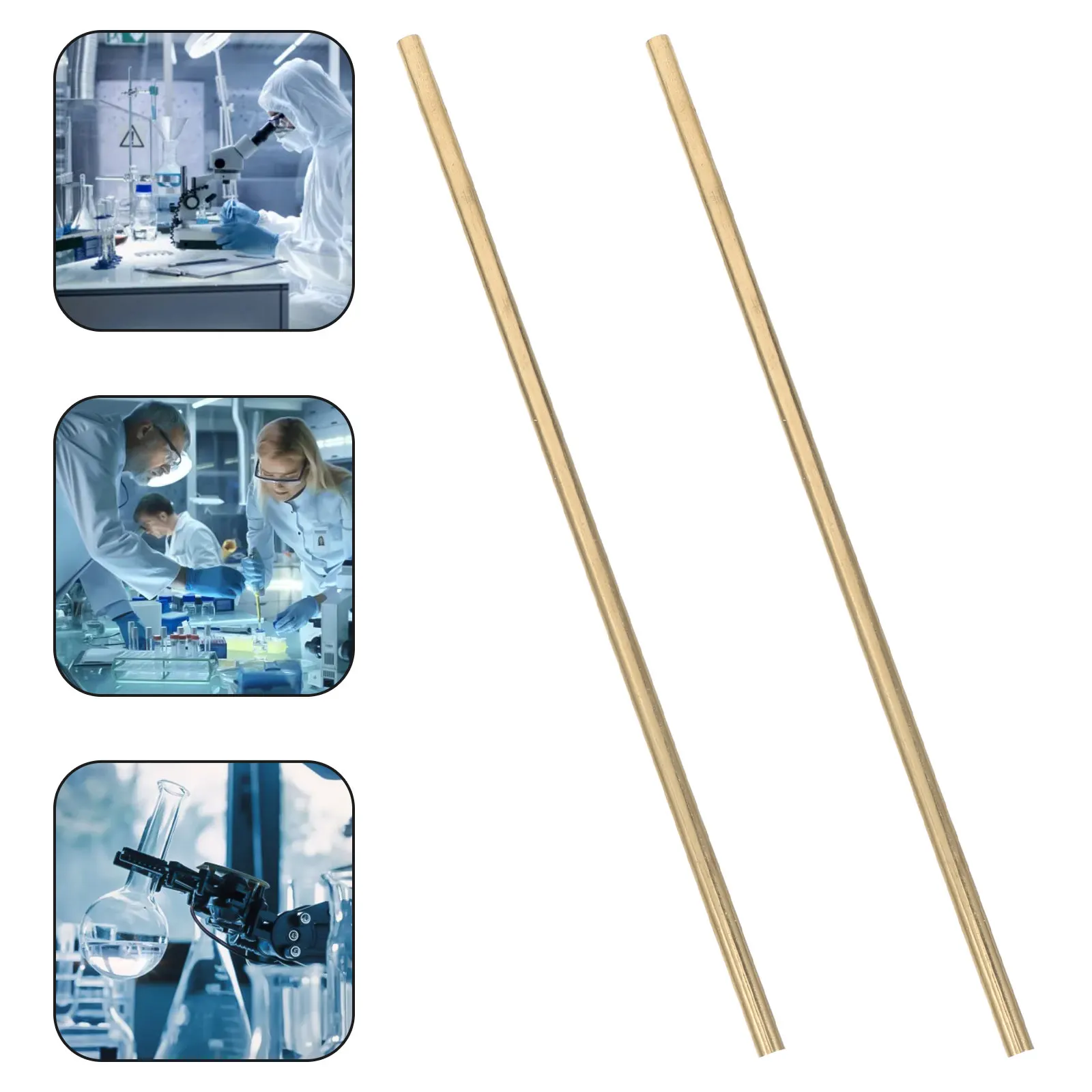 

2Pcs Brass Thermal Conduction Sticks Precision Heat Transfer Rods Solid Round Brass Bars Physics Class Science Experiment