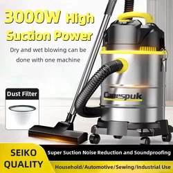Vacuum Cleaner 3300W 3 in 1 Wet and Dry Vacuum Cleaner Industrial Vacuum Cleaner for Hotels Malls Warehouses Car Washes