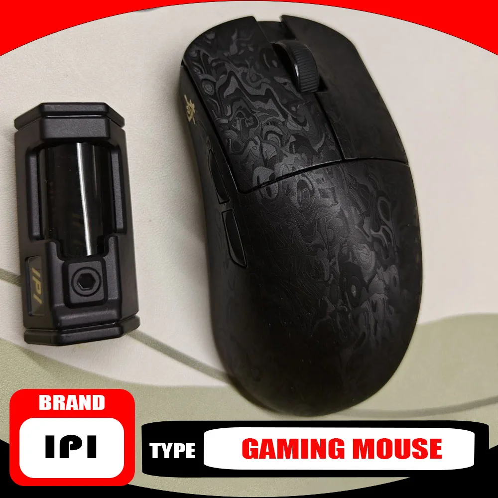 

IPI QI Wireless Mouse Composite Carbon Fiber Large-Hand 30000 DPI 8K/1K Nordic 52840 PAW3950 500mAh Battery Gaming Mouse Wired