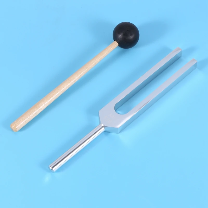 Aluminum Alloy + Wood Tuning Fork Chakra Hammer Ball Diagnostic 528HZ With Mallet Set Nervous System Testing Tuning Fork Health