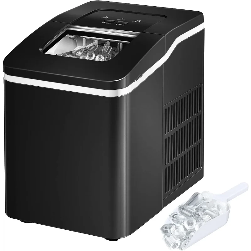 ARLIME Portable Ice Maker Machine for Countertop, Bullet Cubes Ready in 8 Mins, 26LBS/24H, Electric Ice Maker with Scoop