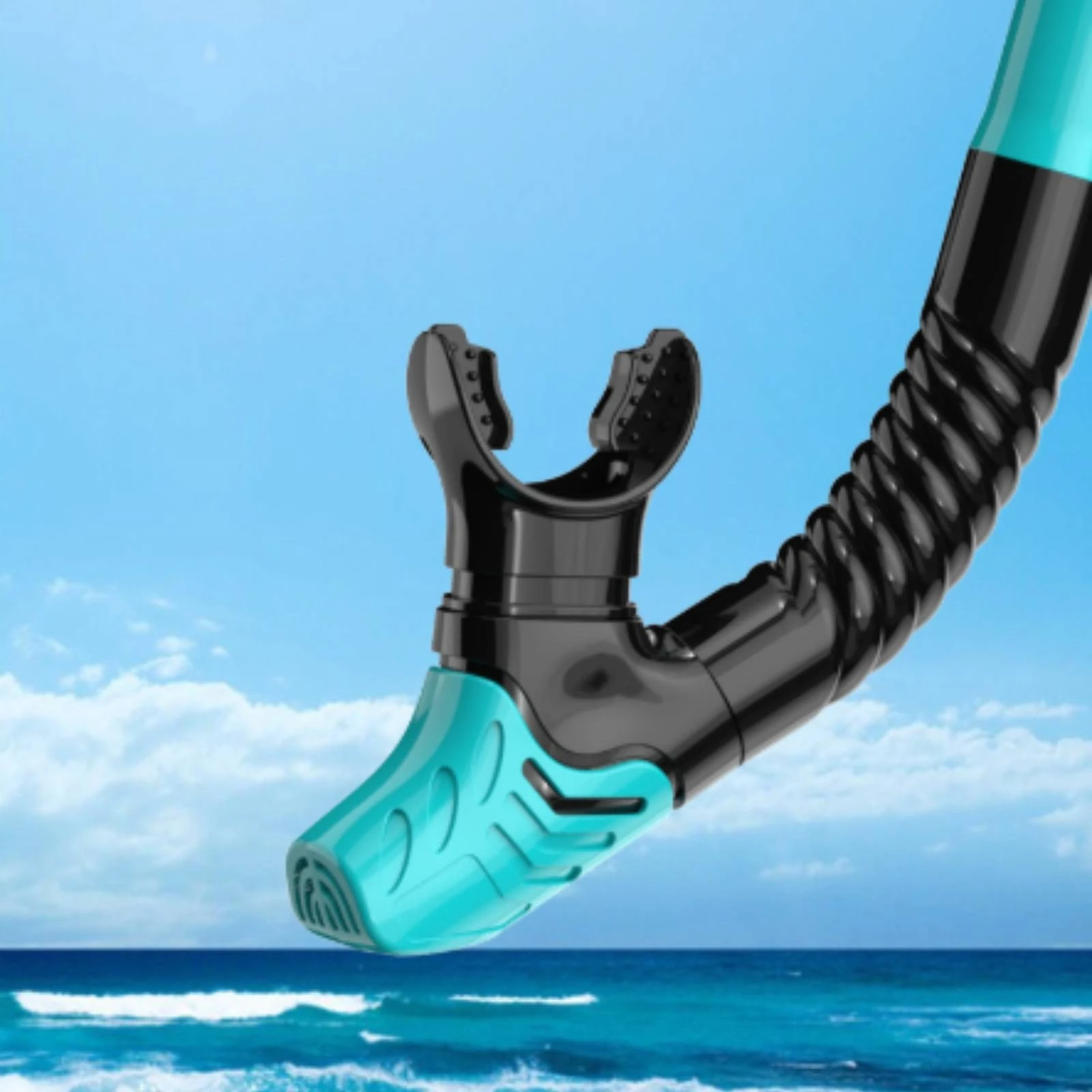 

Doublegrip Snorkel Mouthpiece Textured Grip Snorkel Bite Mouthpiece Water Sports Gear Adjustable Strap Glossy Finish for Adults