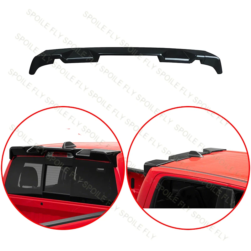 

High Quality ABS Car Tail Refit Roof Top Rear Window Spoiler Wing Glossy Black For Dodge RAM1500 TRX 2019-2024