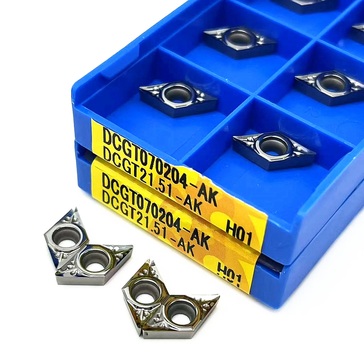 10 pz DCGT070208 AK H01 DCGT070204 inserto in metallo duro CNC lama di taglio in alluminio tornio CNC portautensili strumento lega di alluminio scanalato