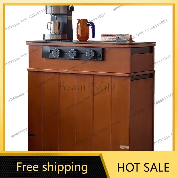 FG medieval solid wood wind movable island separate side cabinet, small mobile