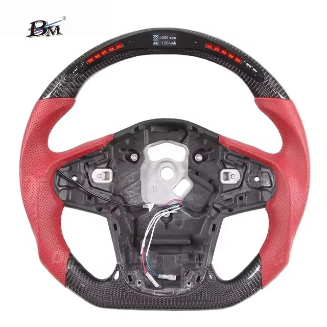 

Новый руль BM LED из черного глянцевого карбона с красной кожаной отделкой для Toyota Supra 2019-2024+ – аксессуары для интерьера от BM