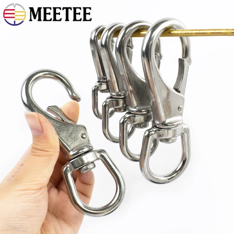 

1/2/5Pc 304 Stainless Steel Metal Buckles Keychain Swivel Lobster Clasp Carabiner Clips Dog Collar Trigger Snap Hook Accessories