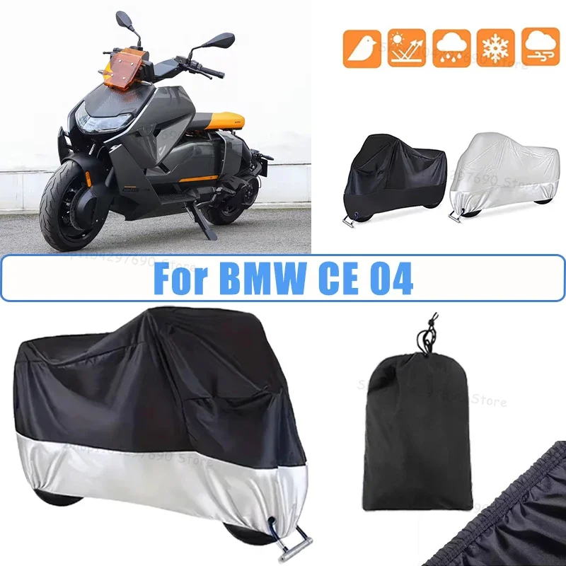 210D Oxford Motorcycle Cover Waterproof All Season UV Protection For BMW CE 04 Anti-Tear Windproof Motorbike Cover