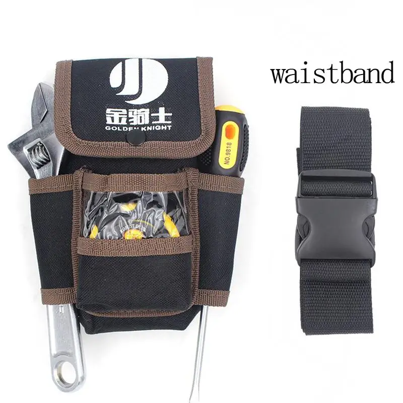 Multifunctional Electrician Tool Bag, Waterproof Oxford Tools Kit, Pockets and Waist Belt