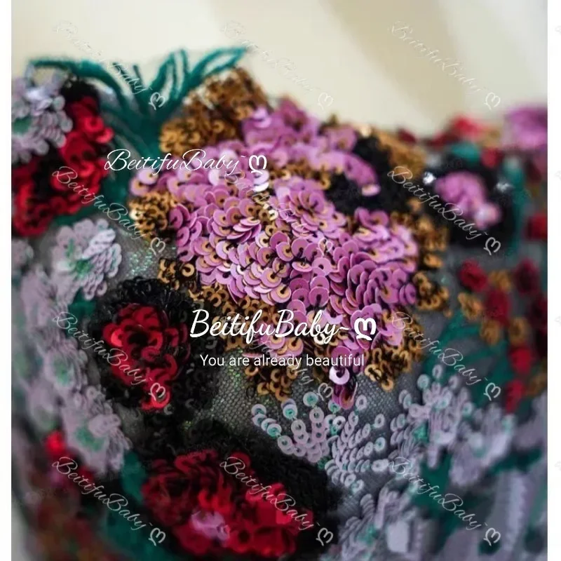 Evening Dresses for Women Luxury Party Unloadable Puff Sleeves Embroidery Sequined Skirts Strapless Dress Vestidos Elegantes