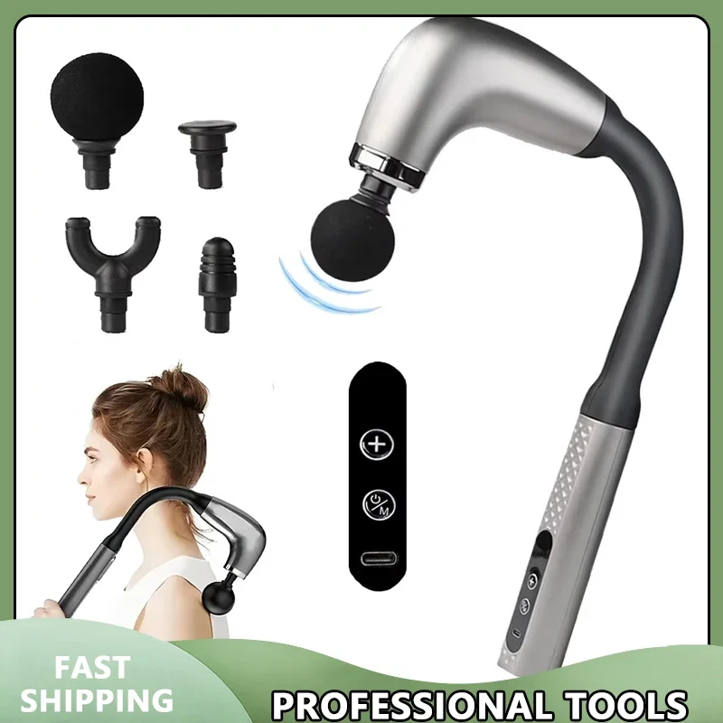 

Пистолет для фасции с удлиненной ручкой и локтем, расслабление мышц, автоподдерживающий массаж верхней и нижней части спины