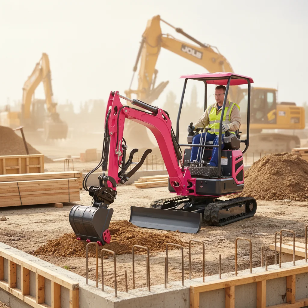 

Kubota-Style Mini Wheeled Excavator - Diesel Hydraulic Compact Digger for Farm Projects