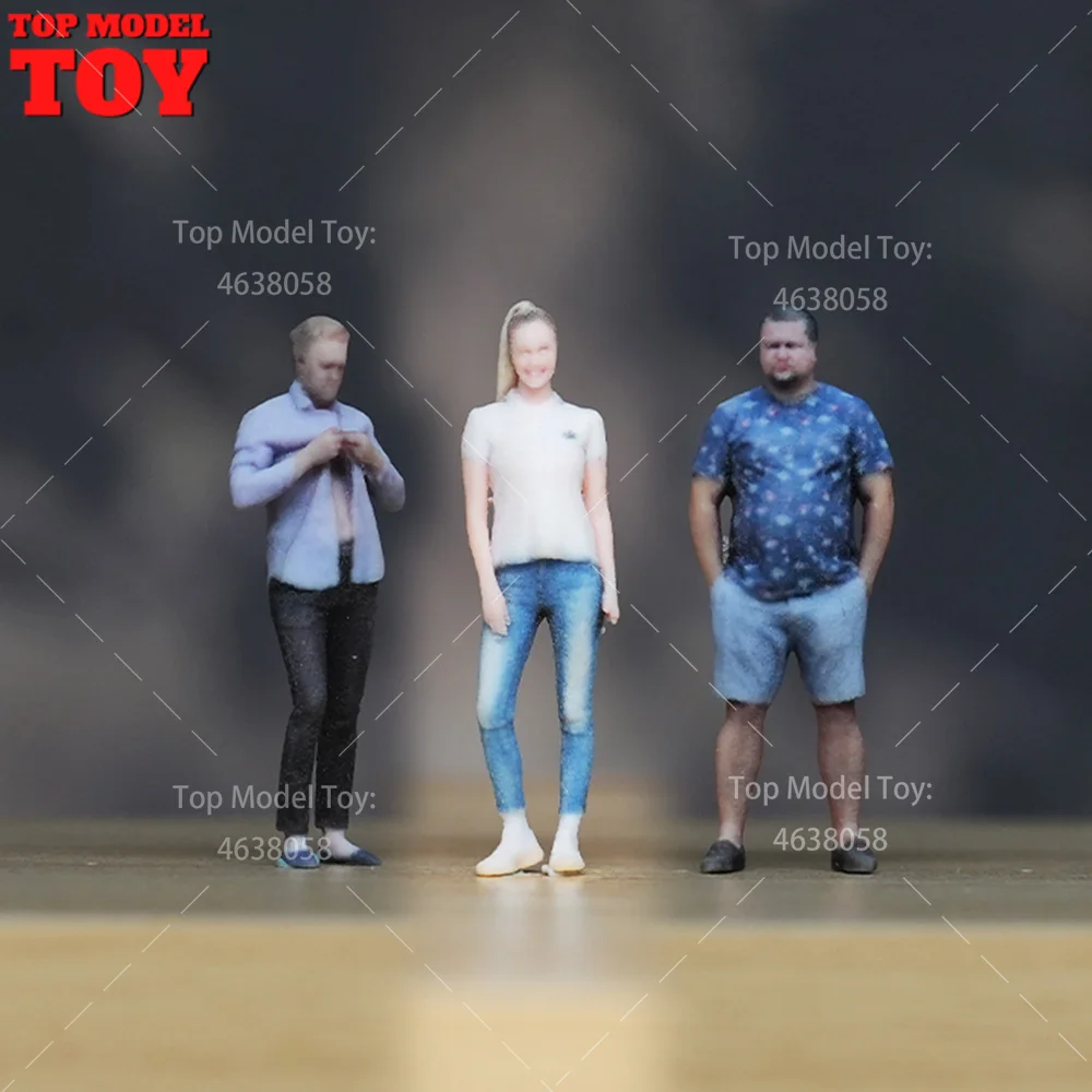 

1/64 1/87 1/43 1/24 1/18 Scale British Girl Boy Standing Posture 3D Print Female Male Scene Props Figures Model For Cars Toy