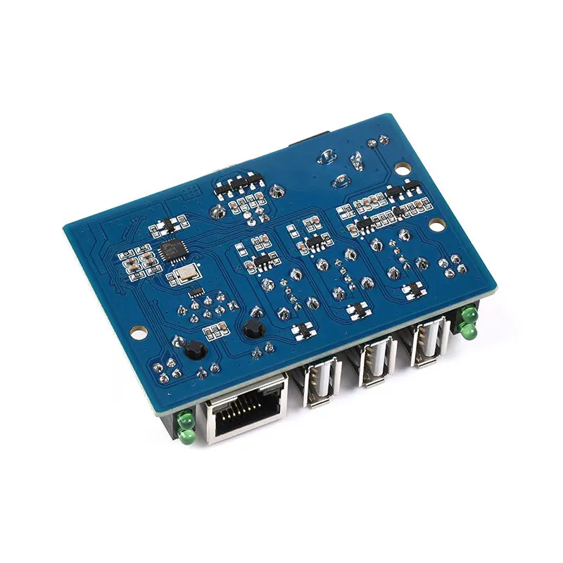 Industrial 3-Port USB Hub + 100Mbps Ethernet Expansion Board, Metal Case