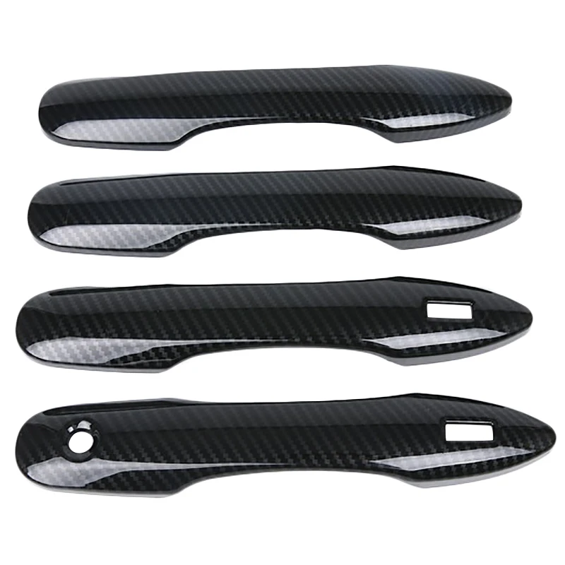 1 Set/4Pcs Carbon Fiber Car Side Door Handle Cover Trim for TOYOTA CAMRY