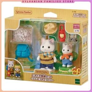オリジナルのシルバニアの家族キーチェーン服ソルプレサ家具チワワのフィギュアフーアアセリオスファミリードールトイアドベンチャーキャット 10の最高の販売シルバニアの家族猫-7
