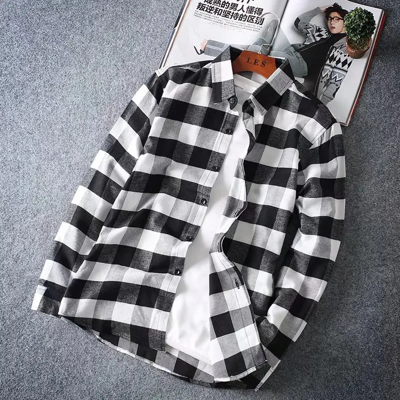 تي شيرت رجالي عصري منقوش ، أكمام طويلة ، طية صدر بسيطة ، كارديجان بصف واحد ، قمم بقصة ضيقة ، قميص جيد التهوية ، غير رسمي