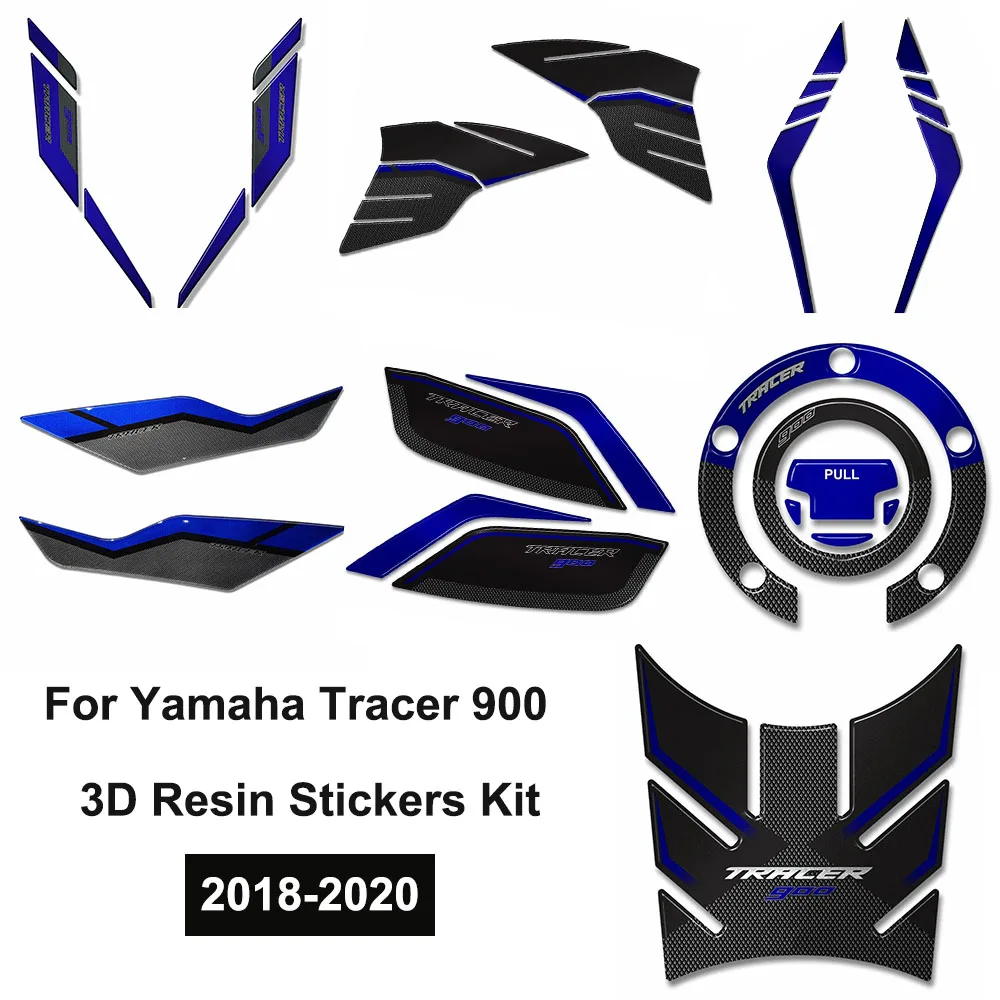 Motocicleta 3D Proteção Resina Adesivos Kit, impermeável, protetor anti-risco, Tracer 900, Yamaha 2018-2020